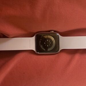 Apple Pink Smartwatch with Square Face and Smooth Band